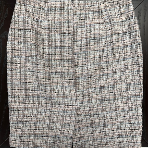 *BANANA REPUBLIC* Pink x Blue Tweed Fashion Pencil Skirt Size 10 - Picture 6 of 11